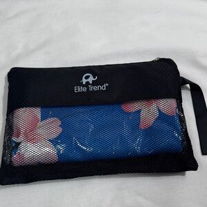 Blue Floral Women's Accessory Bag
